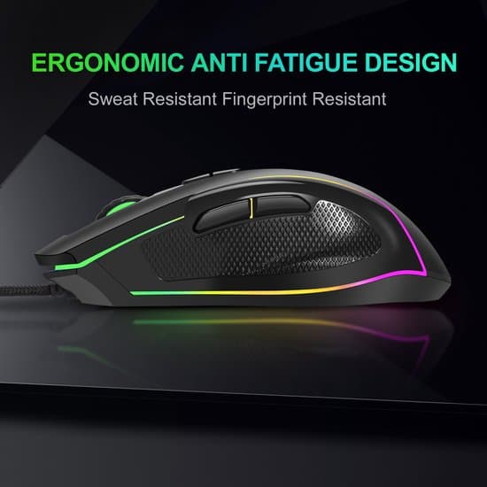 Gamingmus - Ergonomisk - 6400 DPI - Svart