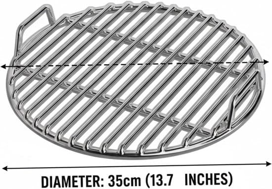 35 cm Diameter Rustfrit Stål BBQ Grill Erstatning Toprist til Rygning og Bagning