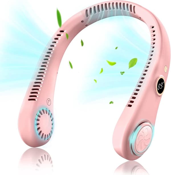 Halsventilator - Frontventilator - Halsventilator med kølefunktion - Genopladelig - Miniventilator