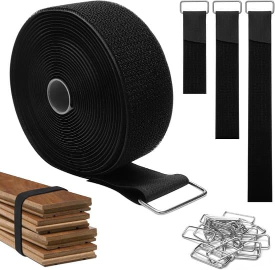 Velcro-lukning - 5 m x 5 cm - Sort