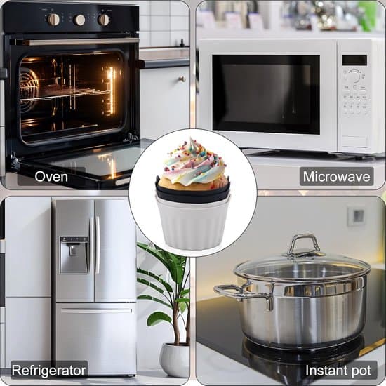 4-delt silikone non-stick muffin- og airfryer cupcakeform sæt