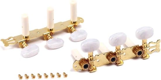 Gitarrstämmare - Stämskruvar för Klassisk Gitarr - 2-pack - Pärlemorvit - Stämskruvar - Lämplig för Klassiska Gitarrer
