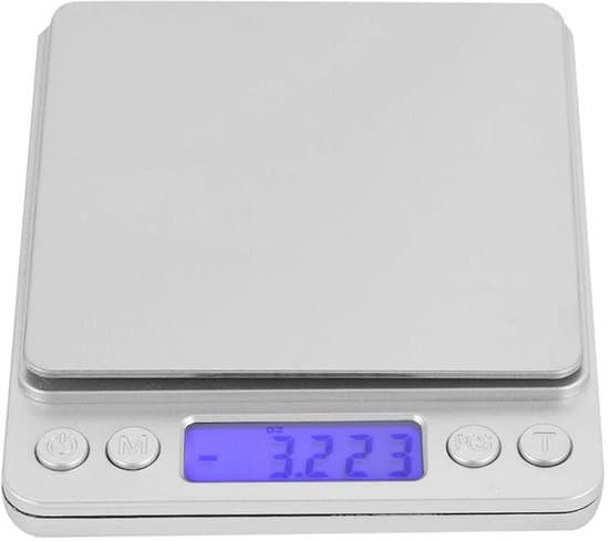 Digital köksvåg, rostfritt stål, hög precision 500g/0.1g