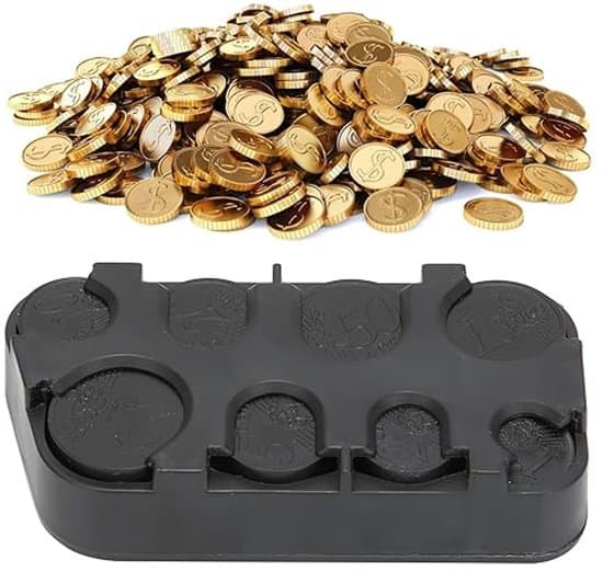 8-rums Euro Mønt Organizer/Dispenser - Sort
