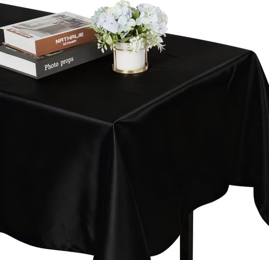 Rektangulær dug i satinpolyester - 2-pak - 145 cm x 259 cm - blød, krølfri, glat, vaskbar - til bryllupper og receptioner