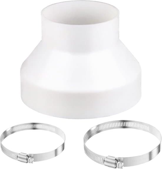Afløbsslangeadapter 150 mm til 100 mm AC-kanalforbindelse Universal ventilationssystem Emhætte Ventilationskanaladapter ABS