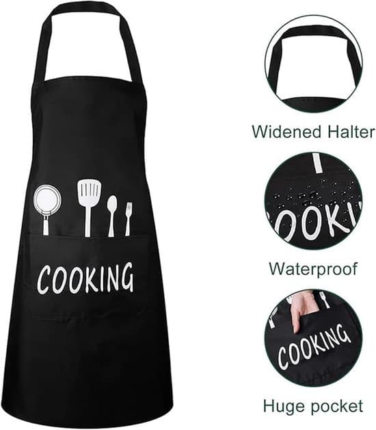 2-pack Unisex Vattentäta Köksförkläden, Justerbart Kock- och Grillförkläde
