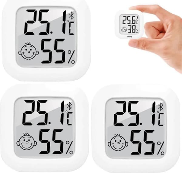 3-delt digitalt termometer og hygrometer