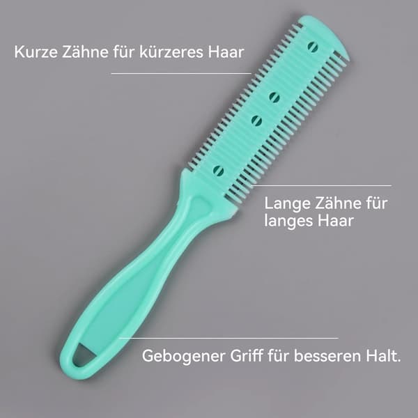 3-delt tilspidset kam sæt, herrefrisørkam, DIY frisør rustfrit stål blade