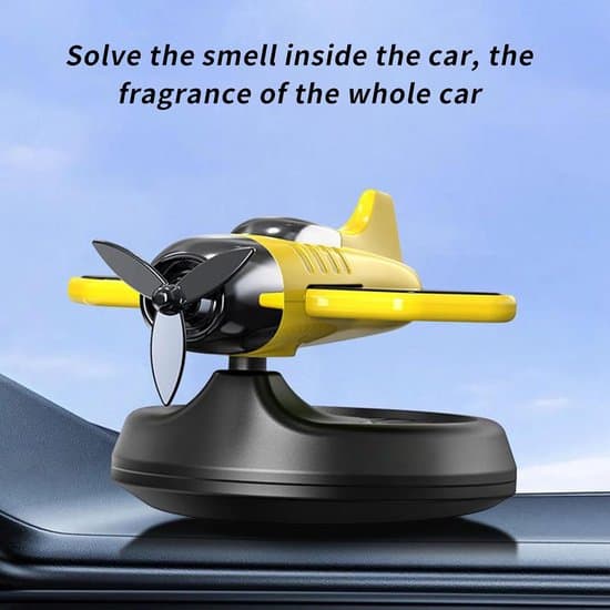 Bilduftfrisker Diffuser Soldrevet Roterende Aromaterapi Flyformet Langvarig Blå Gul