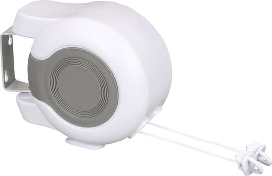 Infällbar dubbel klädstreck - 13 meter - Vit