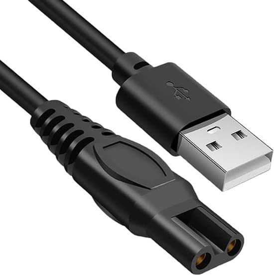1m universelt USB-opladerkabel - til hårklippere/barbermaskiner