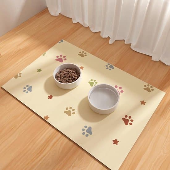 Fodermatta för husdjur, 30 x 50 cm – Absorberande för små husdjursfoder