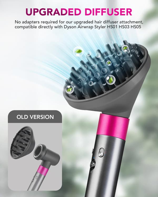 Diffuserdyse til Dyson Airwrap HS05 HS01 - Universal Hårtørrer Diffuser Tilbehør - Airwrap Konverteringssæt