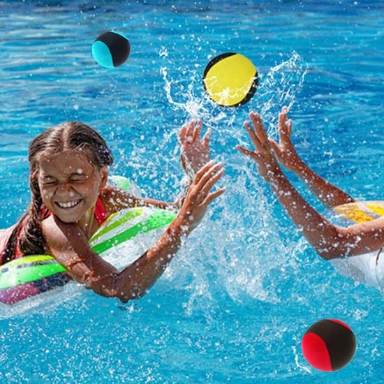 3 - Vattenbollar för vattenlekar - Spelbollsfoder - Strandbollar och poolbollar - Vattenbollar - Studsande vattenbollar - Studsande strandbollar - Röd,...