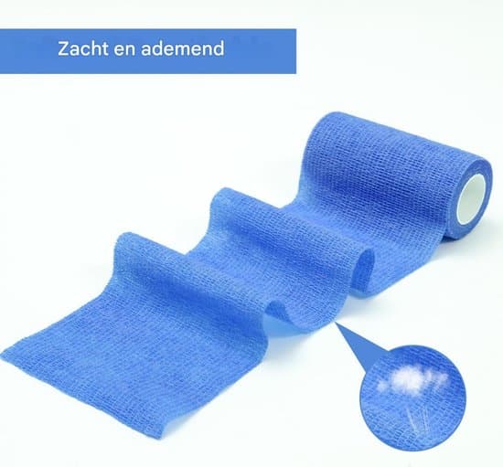 10 cm * 4,5 m - 12 rullar elastisk binda - fixerad binda - självhäftande binda för handled och fot - elastisk sportbinda av non-woven