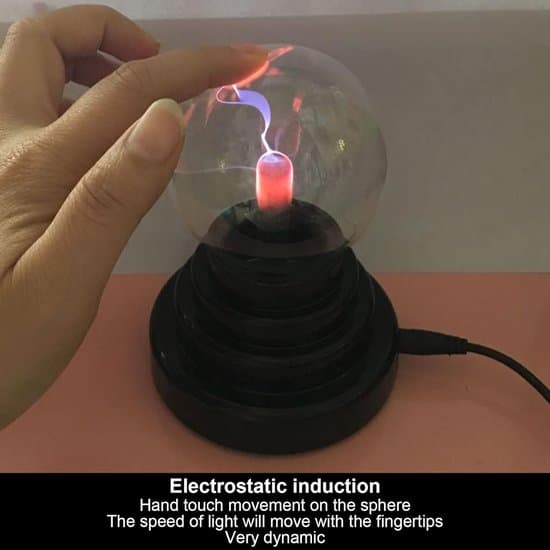 Plasma Kugle, 7,5 cm diameter berøringskontrol specialeffektlys