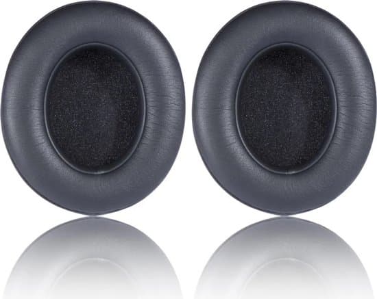 Ørepuder i syntetisk læder, kompatible med Beats Studio 2.0/Studio 3.0, sorte.