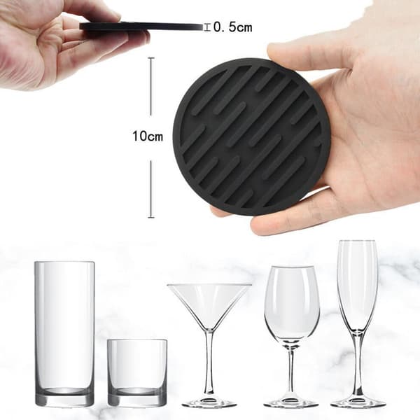 Silikonunderlägg, 9,9 cm (3,9 tum) - 6-pack