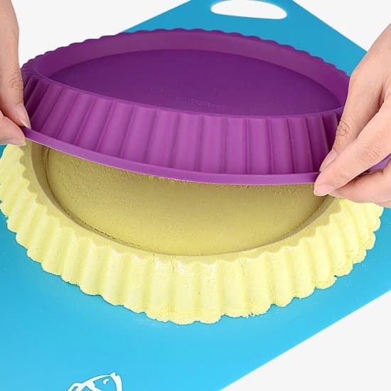 Fruktpajformar, silikonpajformar, silikonkakformar, non-stick silikonbakformar, 2-pack (lila)