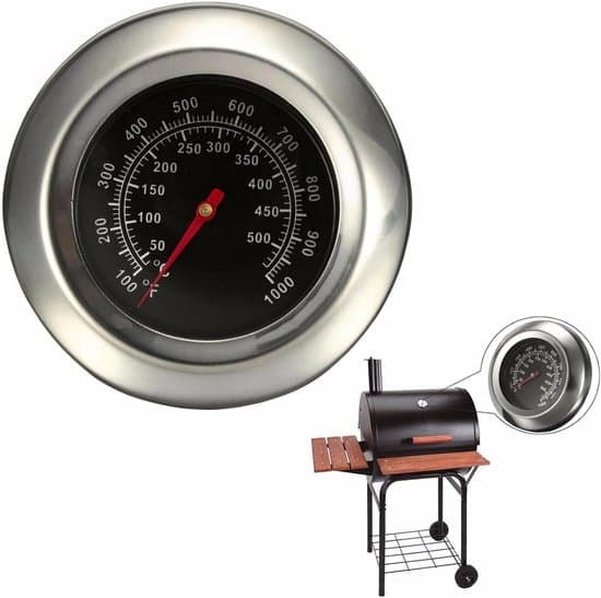 Grilltermometer - Ugnstermometer i rostfritt stål med brett mätområde