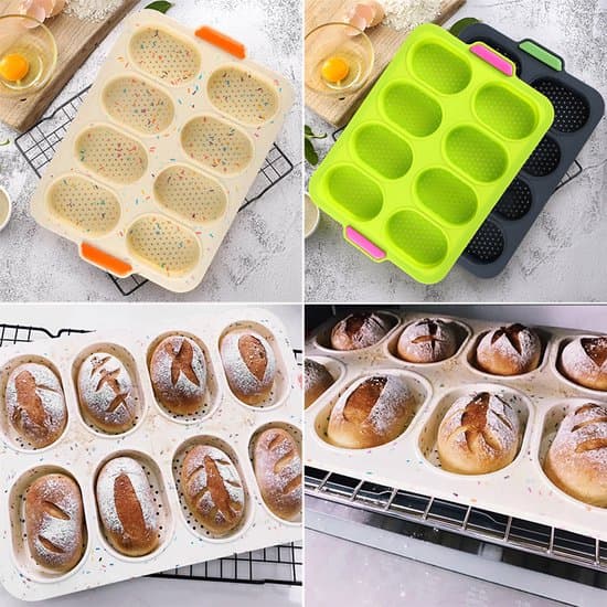 Färgglad prickig silikonmuffinsform med 8 hål