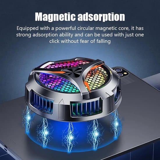 Magnetisk tabletkøler, 3,9 tommer, 20W, med temperaturdisplay til enheder
