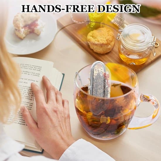 2-pack 11x4,5 cm te-/örtinfuserpåsar i rostfritt stål