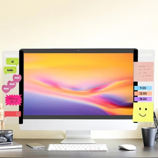 Desktop Computer Opslagstavle og Notesblok 2-delt Kontororganisationssæt