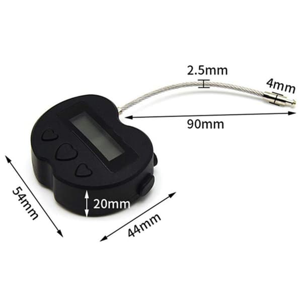Två smarta timerlås med LCD-display, USB-laddning, tillfällig timer, hänglås, elektronisk resetimer, vit.