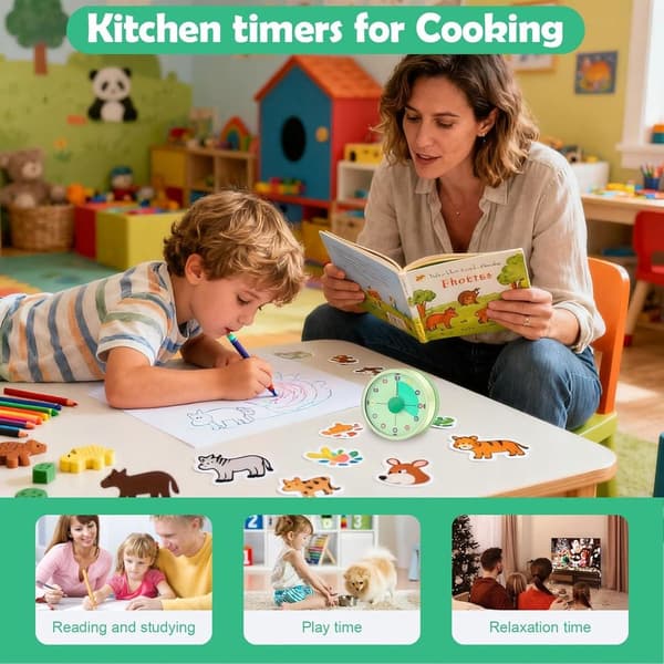En timer lämplig för kök, kontor, spel och badrum.