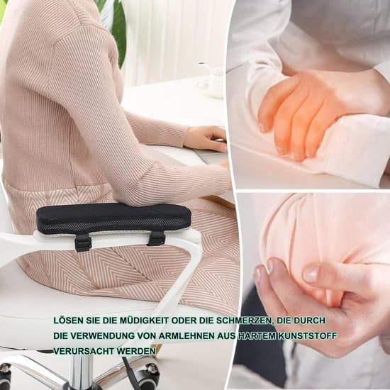 Ergonomiske armlæn til stole - 2 skumpuder
