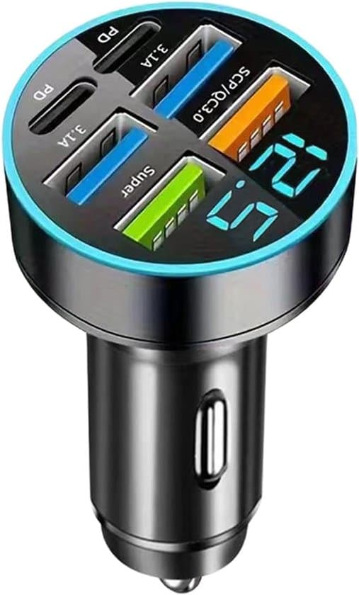 USB-C Biloplader, Hurtig Opladning, Legering, Universal Pasform til Biler