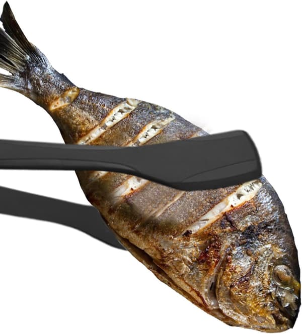 Multifunktionel køkkentang til grill, bagning og stegning - Sort