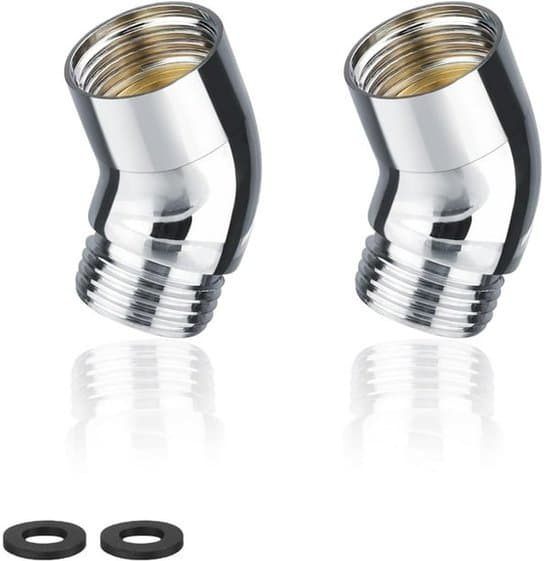 2-pack 135° justerbara roterande G 1/2 duschmunstycksanslutningar