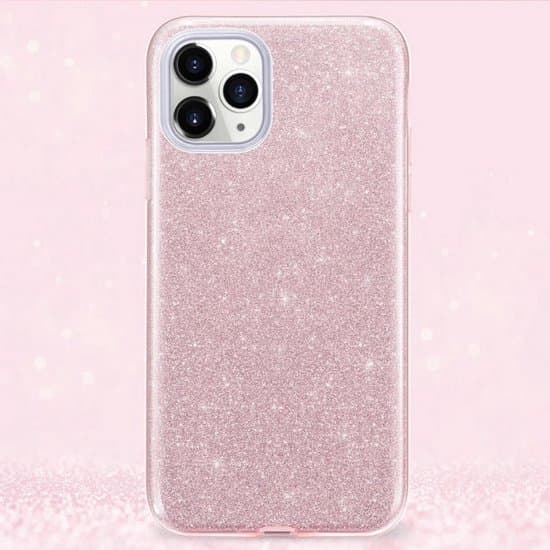 Bagcover til Apple iPhone 11 - Pink - Glimmerpailletter
