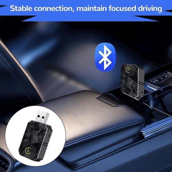 Trådløs CarPlay-adapter - Bilkonverter - Bilforbindelse - Hurtig stabil forbindelse - Kompakt design - Sort