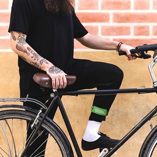 8-delade elastiska reflekterande cykel-/sportbyxklämmor