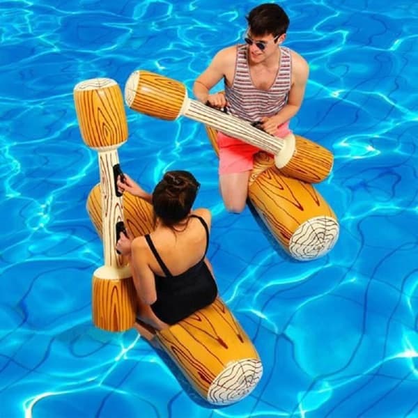 Uppblåsbara träflottar för barn och vuxna, 2-pack, poolleksaker.