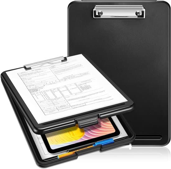 A4 Clipboard med opbevaring - Sort