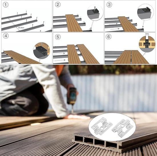 Terrasseklemmer - Fastgørelsesclips - Terrassekonstruktion - Rustfrit Stål - 100 Stykker - Sølv