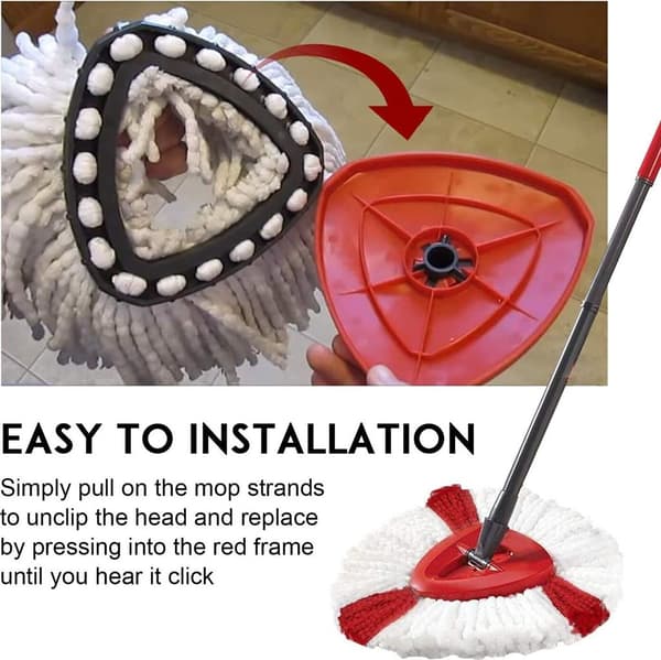 4-pak mikrofiber udskiftningsmoppehoveder til Vileda Turbo & O-Cedar EasyWring mopper