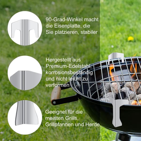 Bageplademåtte i rustfrit stål, rustfri, velegnet til bålfade og ovnringe, grilltilbehør.