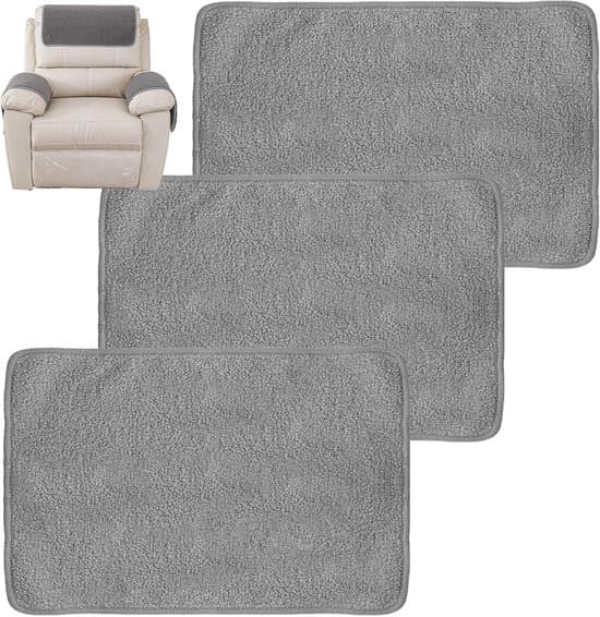 3-delat soffnackstödsskydd, mjuk polyester, vilstol, nackstöd, skydd, slitstarkt