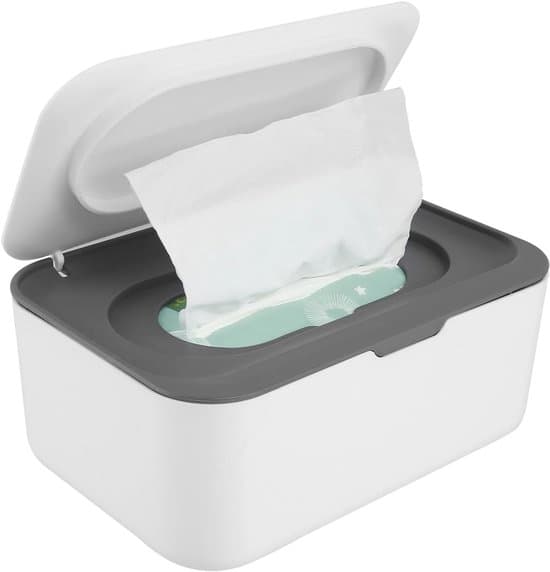 19x13x7.5cm harmaa vedenpitävä kosteuspyyhe-/nenäliinalaatikko - kannella