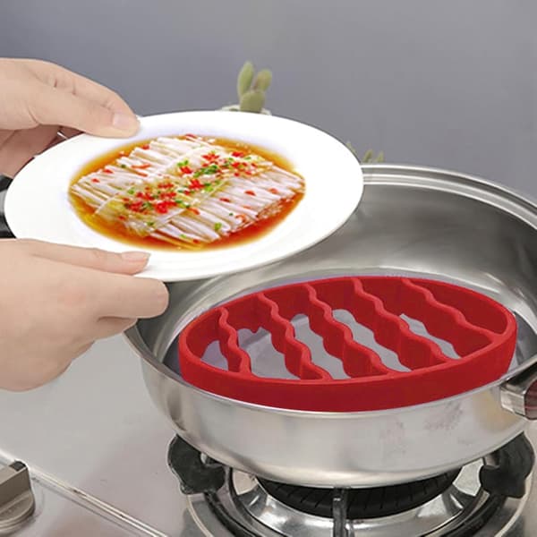 Bagekølestativ - Multifunktionelt Airfryer Grillstativ - Rød
