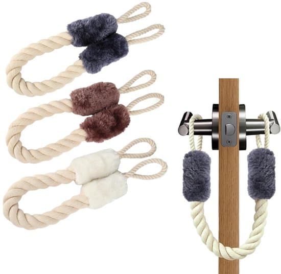3-pack dörrstoppklämmor i bomull för babysäkerhet – vit
