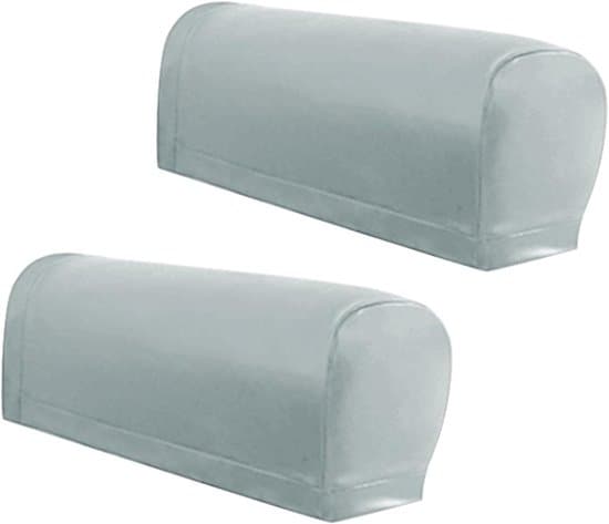 Soffarmstödsskydd - Elastiska sofföverdrag - Skyddsöverdrag - Passar de flesta soffor - Ljusgrå - Polyester