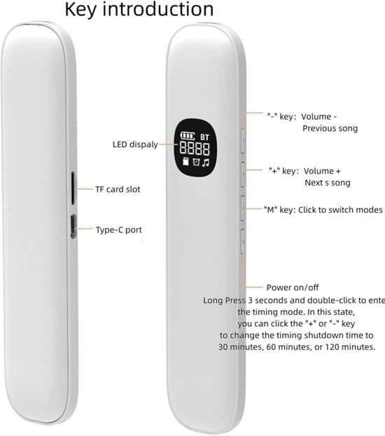 Bluetooth pudhøjttaler til søvn, mini under-pude højttaler til søvnløshed/hvid støj til sidesovere (ny blå)