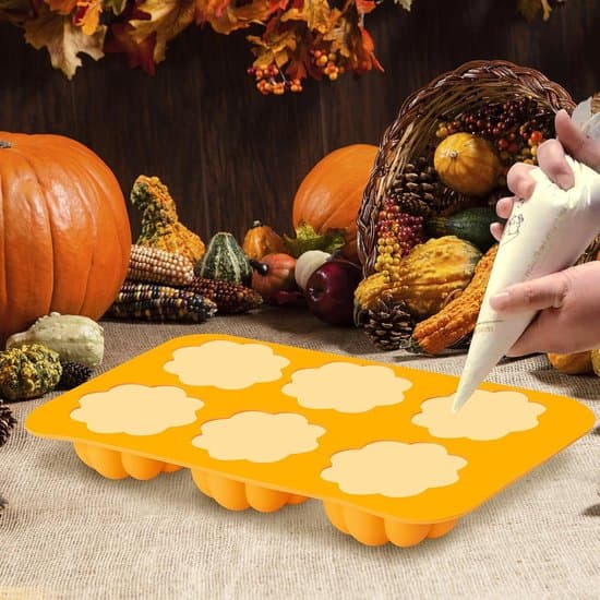 Græskar Silikone Chokolade- og Sæbeform - 6-hulrum 3D Efterår Thanksgiving Bageform - 2-pak